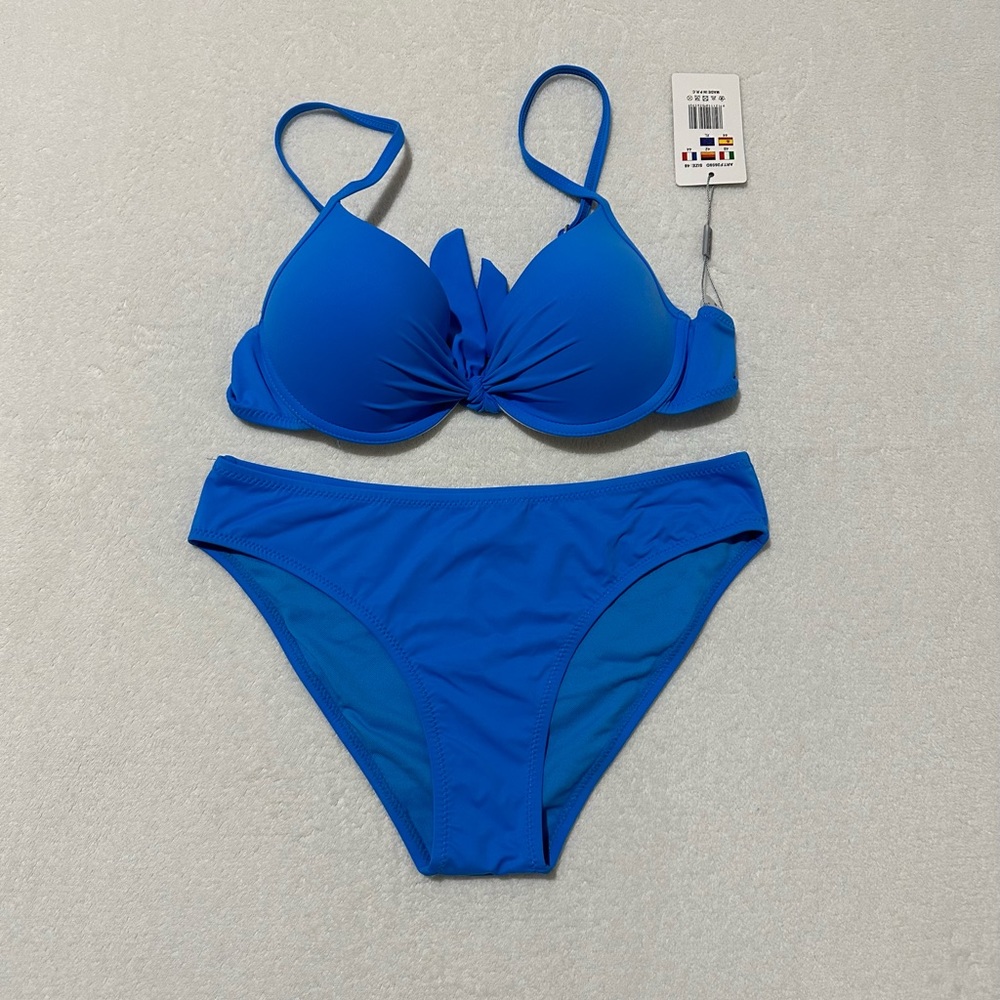 Power Flower swimwear  with blue color